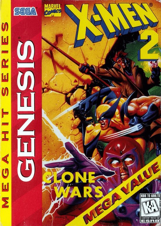 X-Men 2 The Clone Wars box art for Sega Genesis